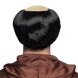 Mníšska parochňa s plešatým miestom, čierna